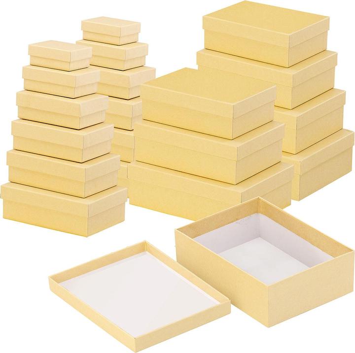 Your Design 20er-Set neutrale Geschenk- und Aufbewahrungs-Boxen (10 Grössen) (Geschenkbox, 20 x)