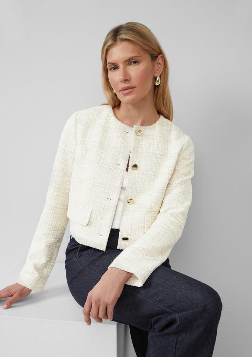 Produktbild S.Oliver Indoor-Jacke Eleganter Bouclé-Blouson mit Glitzergarn (46)