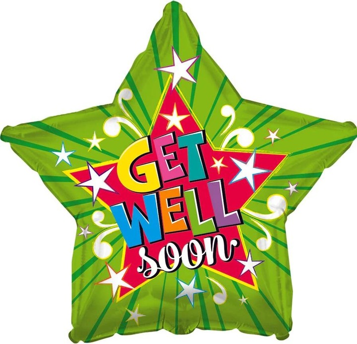 Produktbild Generic Stern Folienballon Get Well Soon Folie