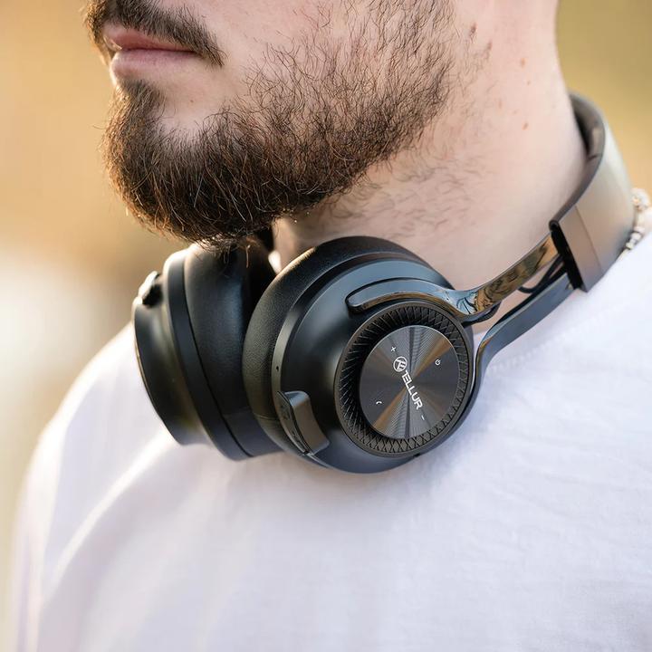 Actual product image Tellur Feel Bluetooth Over-Ear Headphones Black (ANC, 15 h, Wireless)