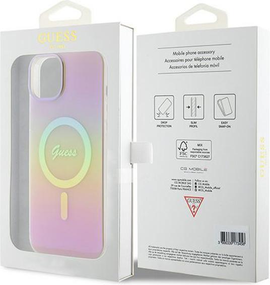 Produktbild Guess GUHMP15SHITSP iPhone 15 6.1" różowy/pink hardcase IML Iridescent MagSafe (Apple iPhone 15)