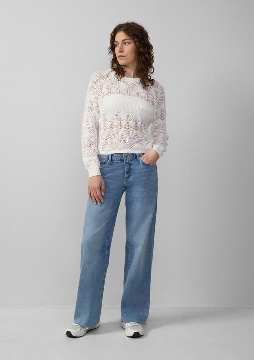 Produktbild s.Oliver Strickpullover Baumwollpullover mit Ajourmuster (L)