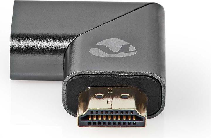 Actual product image Nedis HDMI™ adapter HDMI plug/HDMI™ plug HDMI socket/HDMI™ output Gold-plated Left angled (HDMI, 4.30 cm)