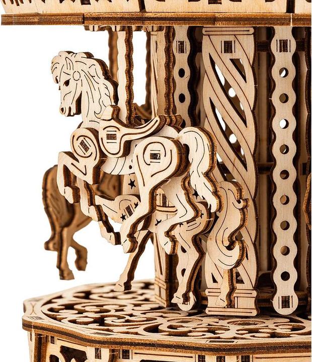 Actual product image Wood Trick Paris Carousel - 3D wooden construction kit
