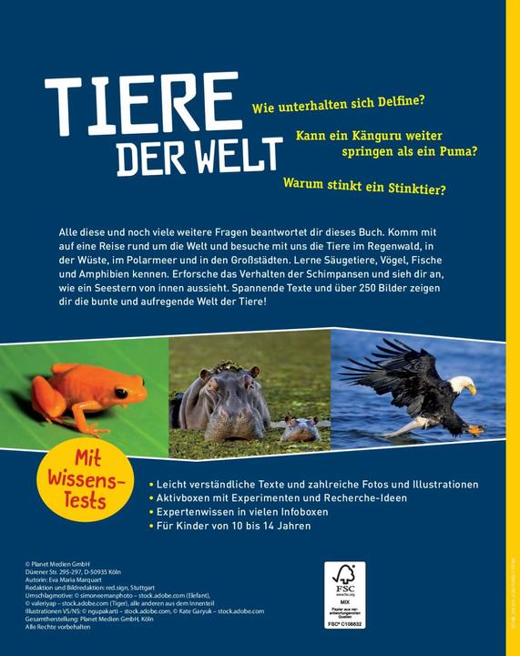 Produktbild Tiere der Welt (Deutsch, 2023)