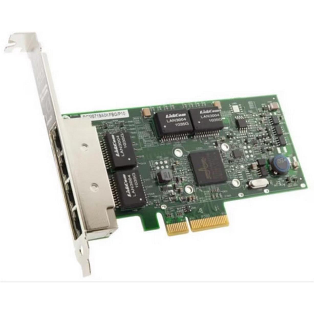 Broadcom BCM5719-4P - 4 x 1GbE PCIe NIC (RJ45), Netzwerkkarte, Silber