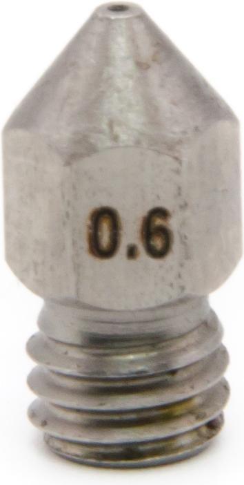 Actual product image Purecrea 0.6mm Nozzle MK8 Stainless Steel (Blast pipe)