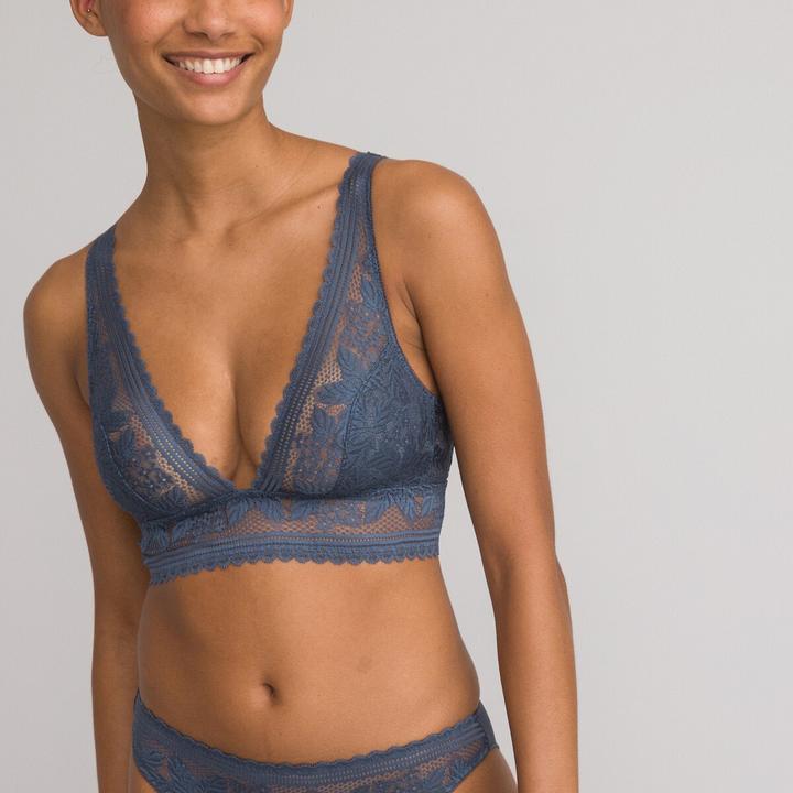 Actual product image La Redoute Collections Microfibre briefs with lace details (42, Single pack)