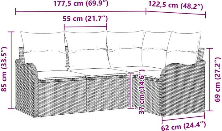 Produktbild vidaXL Damari