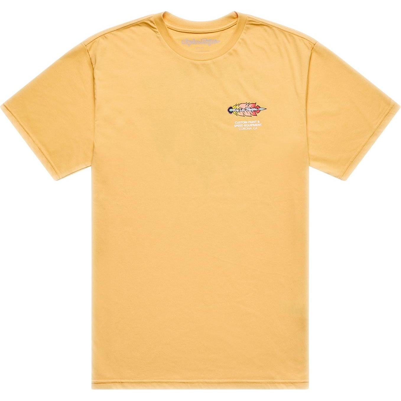 Troy Lee Designs, Uomini, Maglietta, T-Shirt, Feather, bleached melon, S, Arancia, (S)