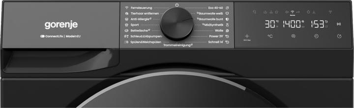 Actual product image Gorenje W 53G484A3P1B Automatic washing machine A-30% 8kg 1400U Wifi inverter motor bw (8 kg, Left)