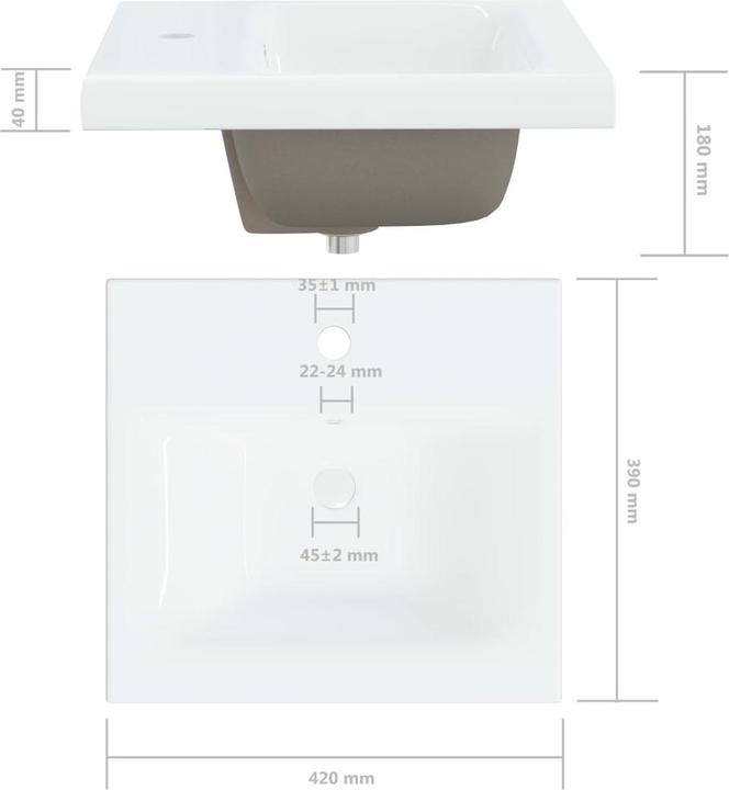 Actual product image vidaXL Reeta (420 mm, 390 mm)