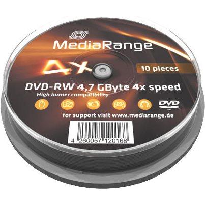 MediaRange DVD-RW 4.7GB 4x Spindel (10 x), Optischer Datenträger
