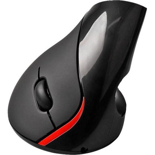Exertis Connect Mouse verticale ergonomico, per destrimani, USB, nero Mouse verticale molto leggero e compatto (Cablato), Mouse, Nero