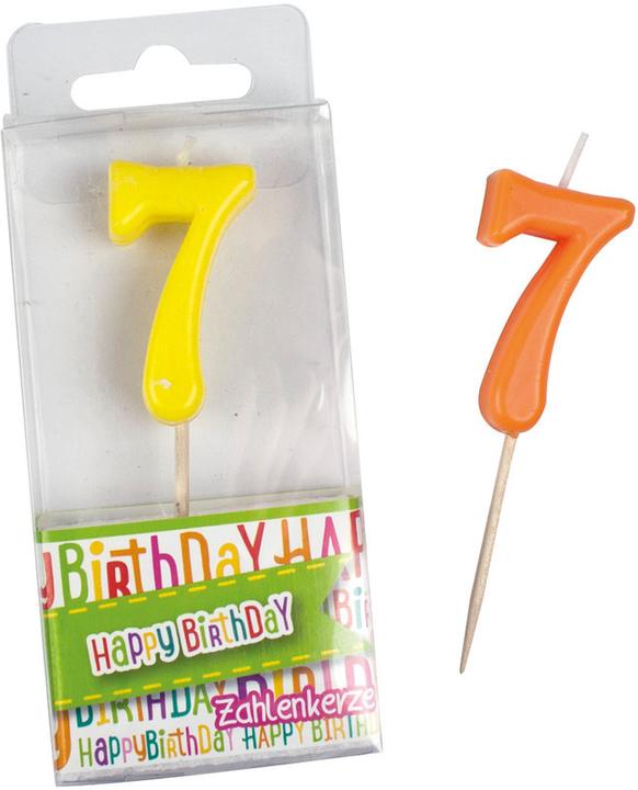 Image du produit Trendhaus Bougies avec chiffre Birthday Fun Glitter Mini (7 x)