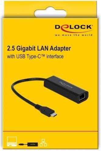 Actual product image Delock Adapter USB Type-C (USB-C, Thunderbolt 3, RJ45 2.5 Gigabit Ethernet (1x))