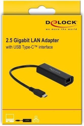 Image du produit Delock Adaptateur USB Type-C (USB-C, Thunderbolt 3, RJ45 2.5 Gigabit Ethernet (1x))