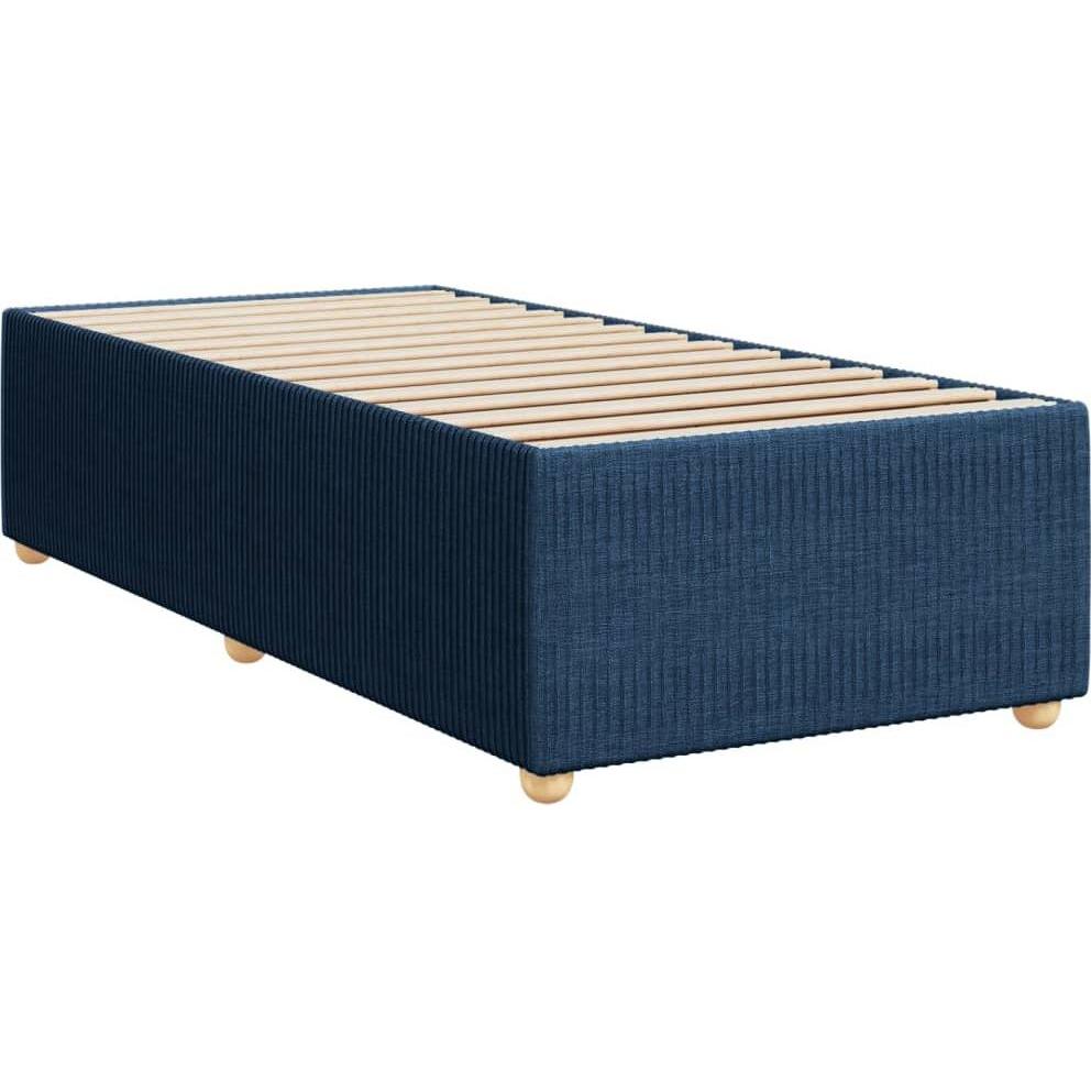 Thumbnail - VidaXL, Bett, Bettgestell Polsterbett Bett Doppelbett Lattenrost Blau 200x200cm Stoff (200 x 200 cm)