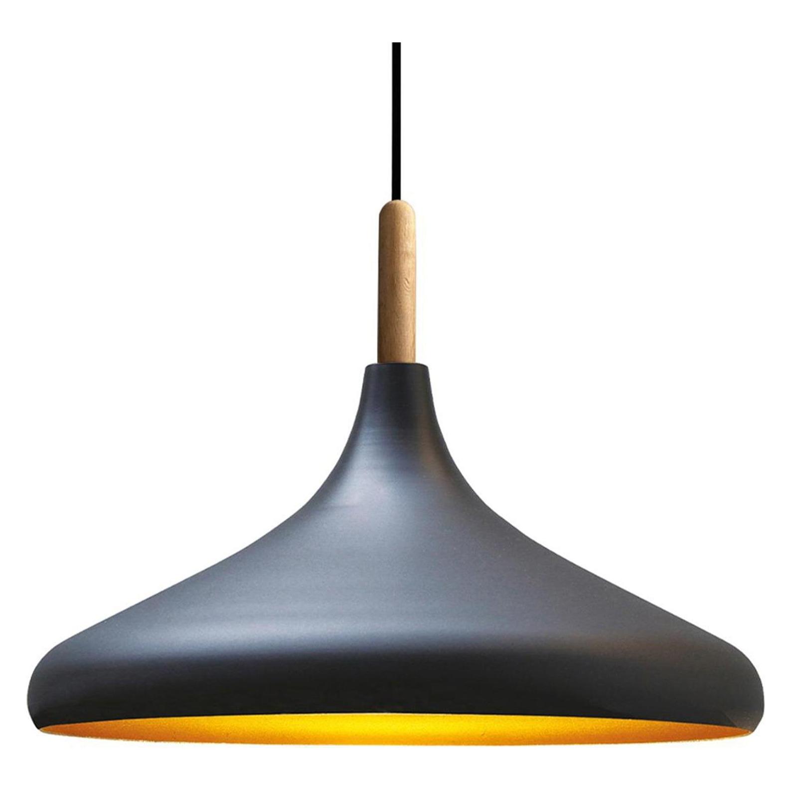 Bamyum, Hanglamp, Champion Pendelleuchte Holz Schwarz (E27)