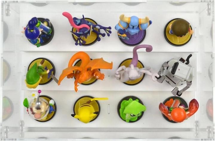Actual product image iDisplayit Acrylic display for 12 Nintendo Amiibo figures (With white floor)