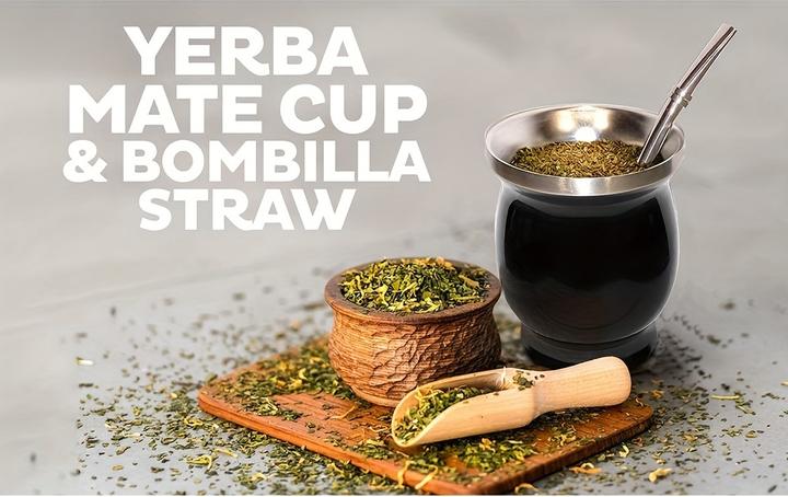 Produktbild PhoneLook Yerba Mate Becher und Bombilla Set Edelstahl Vakuum (250 ml) mit Bürste (250 ml, 1 x)