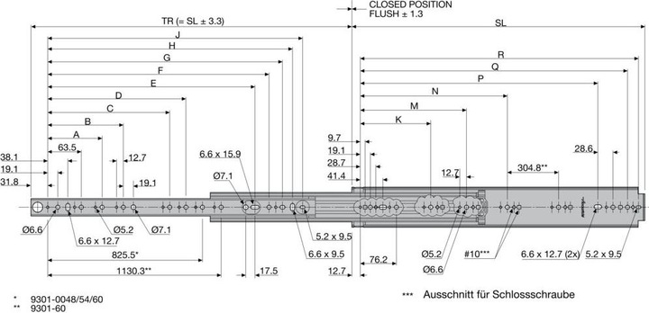 Actual product image Accuride Full extension ball bearing slides (heavy duty) 9301