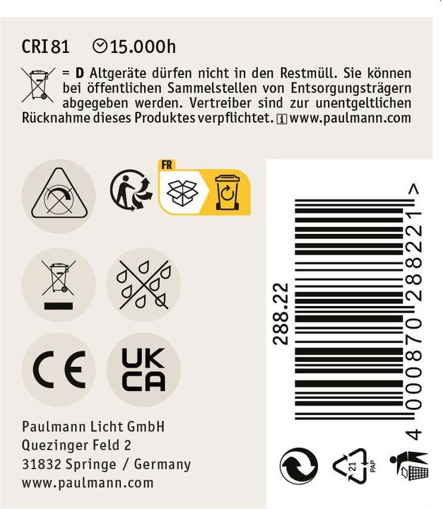 Image du produit Paulmann Base de la broche (GY6.35, 3.50 W, 300 lm, 3 x, G)