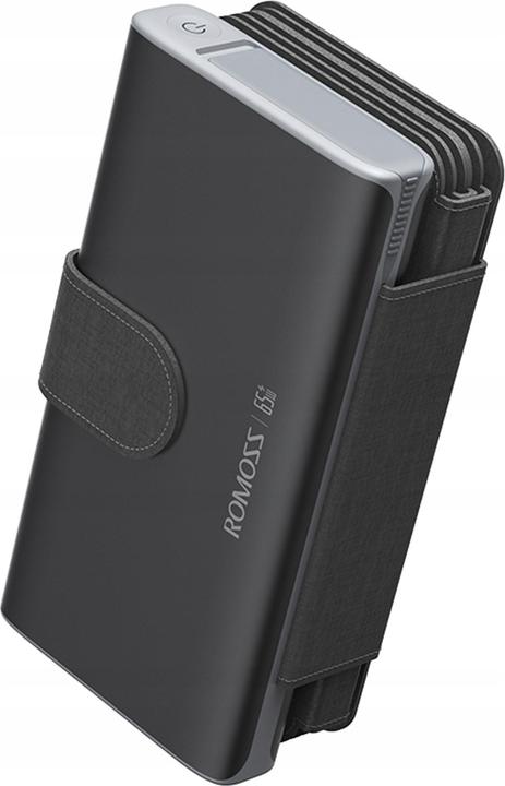 Actual product image Romoss Solar Powerbank 30000mAh 65W Black (30000 mAh, 65 W, 111 Wh)