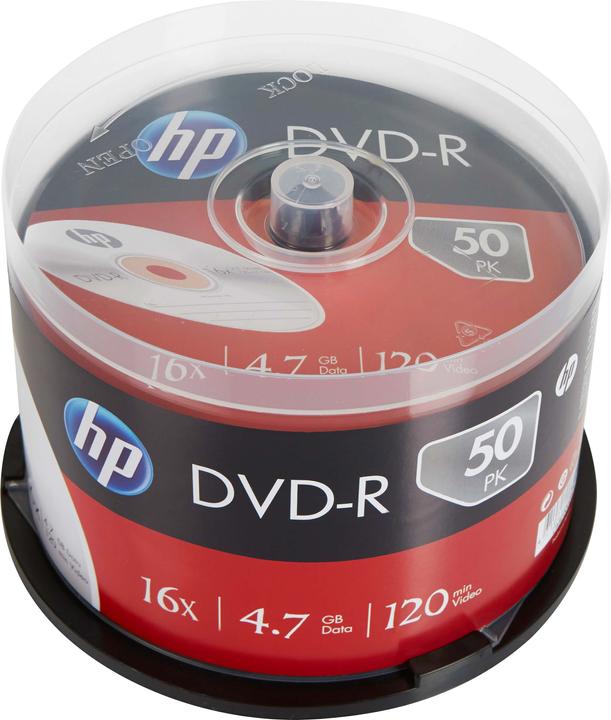 HP DVD-R 4.7GB/120Min/16x Cakebox (50 Disc) (50 x)