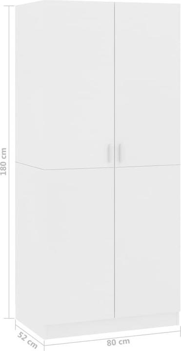 Actual product image vidaXL Erminio (80 x 52 x 180 cm)