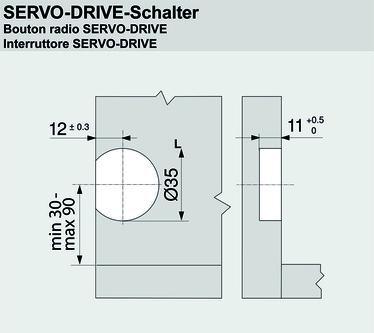 Actual product image Blum Radio switch SERVO-DRIVE (1 pcs.)