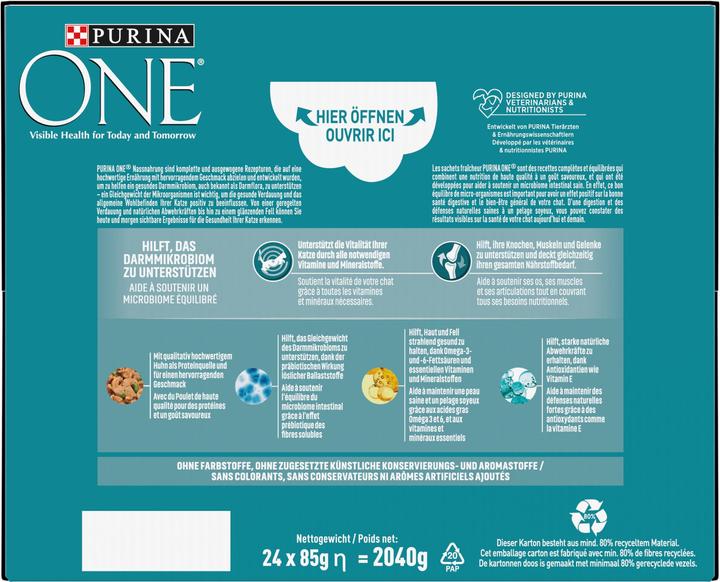 Actual product image Purina ONE Piece of chicken (Adult, 24 pcs., 2040 g)