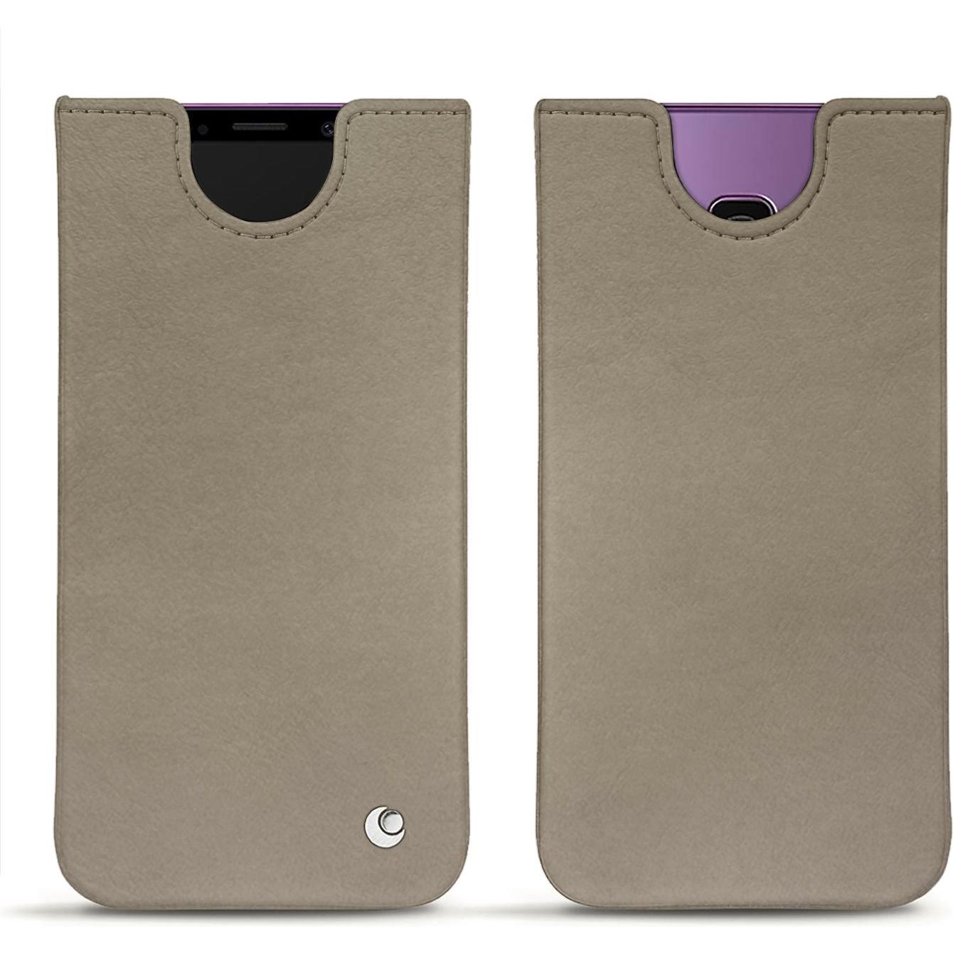 Noreve Lederschutzhülle (Samsung Galaxy S9+), Smartphone Hülle, Beige