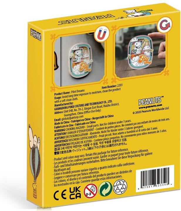Actual product image Pantasy Die Peanuts Puremind Magnet Pilot Dreams (15x)