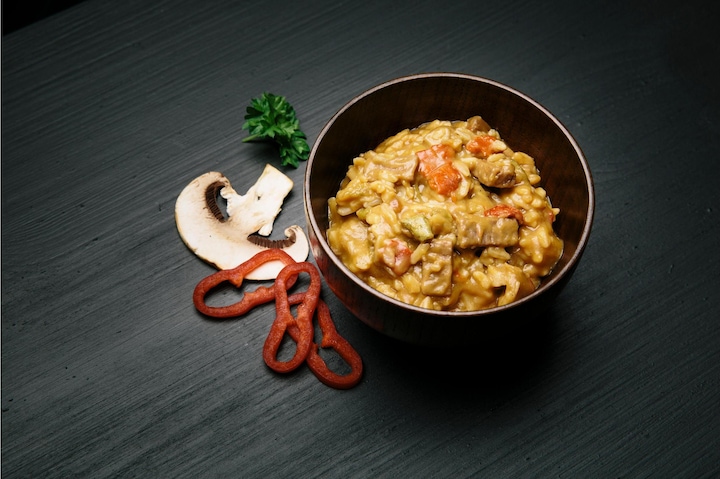 Immagine prodotto REAL Piatto principale Manzo con verdure e riso (145 g)