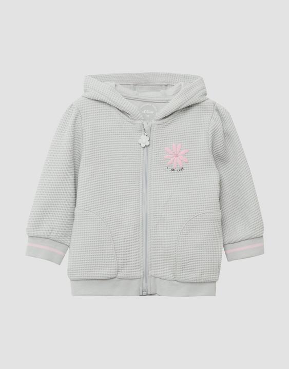 Produktbild s.Oliver Sweatshirt Jacke Weiche Kapuzen-Sweatjacke mit Waffelstruktur (68)