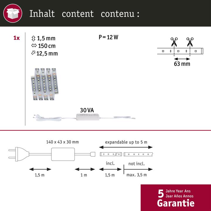 Actual product image Paulmann MaxLED 1000 Basisset (Neutral White, 150 cm, Indoor)