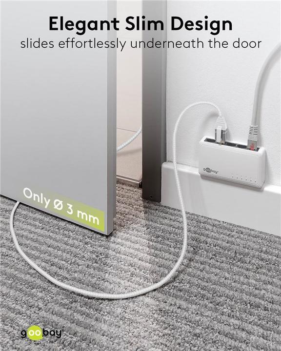 Actual product image Goobay Ethernet cable USB-C 3.1 to RJ45, Slim, 1 m (USB-C, RJ45 (1x))