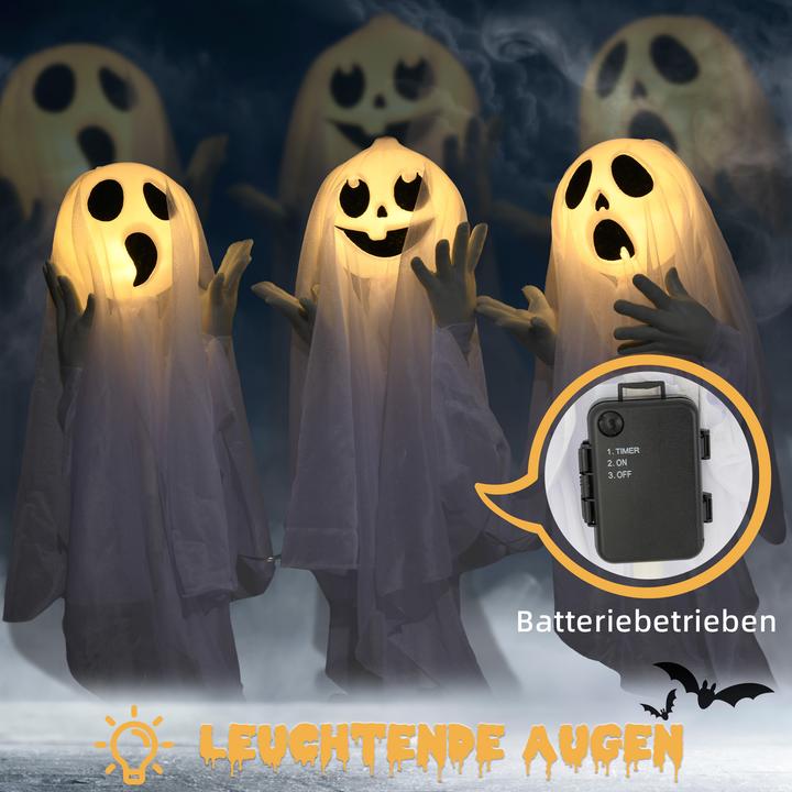 Actual product image Homcom Halloween-Dekoration Stahl, Polyester Weiss (3 Piece)
