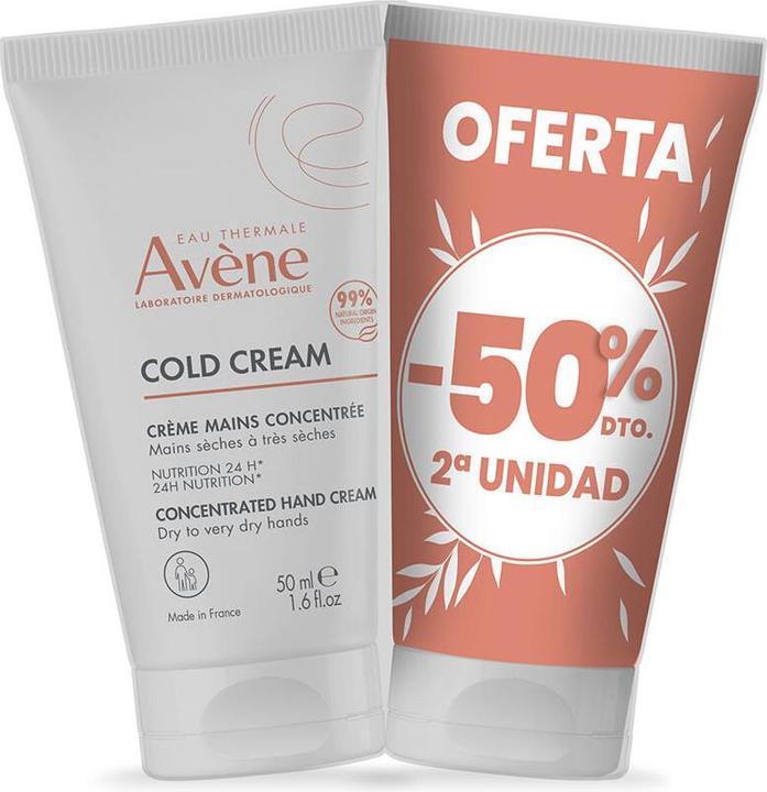 Actual product image Avène Avene Cold Cream Hand Cream 50ml - Pack of 2 (100 ml)