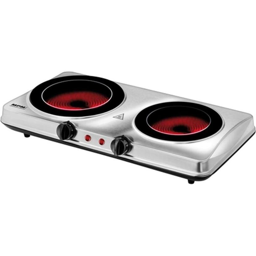 MPM Free standing hob ELECTRIC COOKER MKE 20 CERAMIC 2 BURNS, Kochplatte, Silber