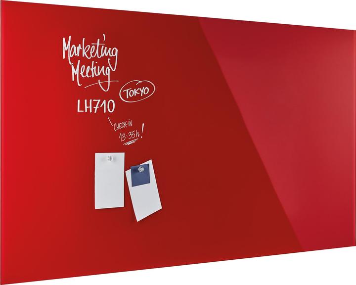 Actual product image Magnetoplan MAGNETOP. Design Glassboard 2000x1000mm 13409006 intense red (2000 x 1000 mm)