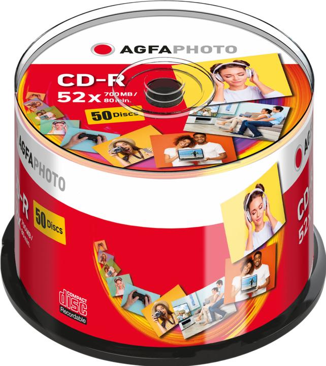 Image du produit AGFAPHOTO 1x50 CD-R 80 / 700MB 52x Speed, Cakebox (50 x)