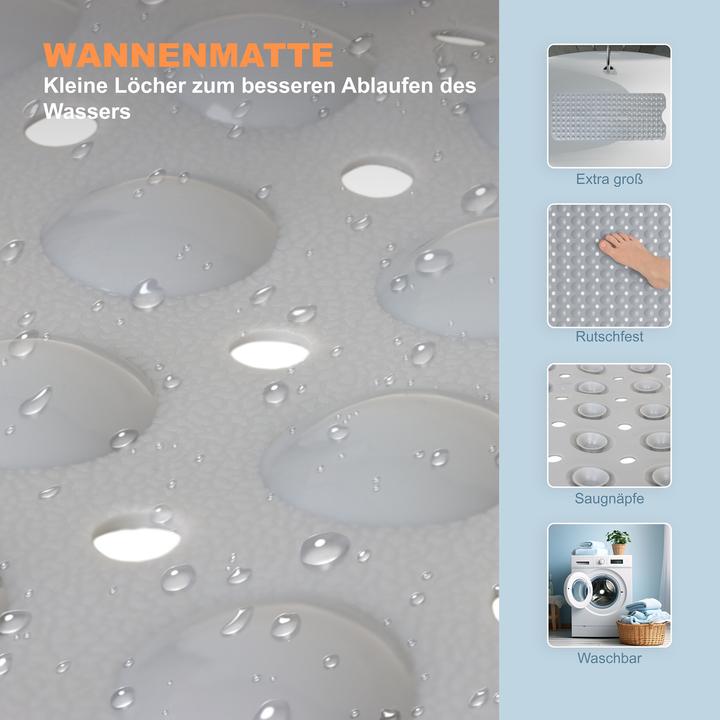 Actual product image Relaxdays Bathtub Mat, XXL (39 x 97 cm)