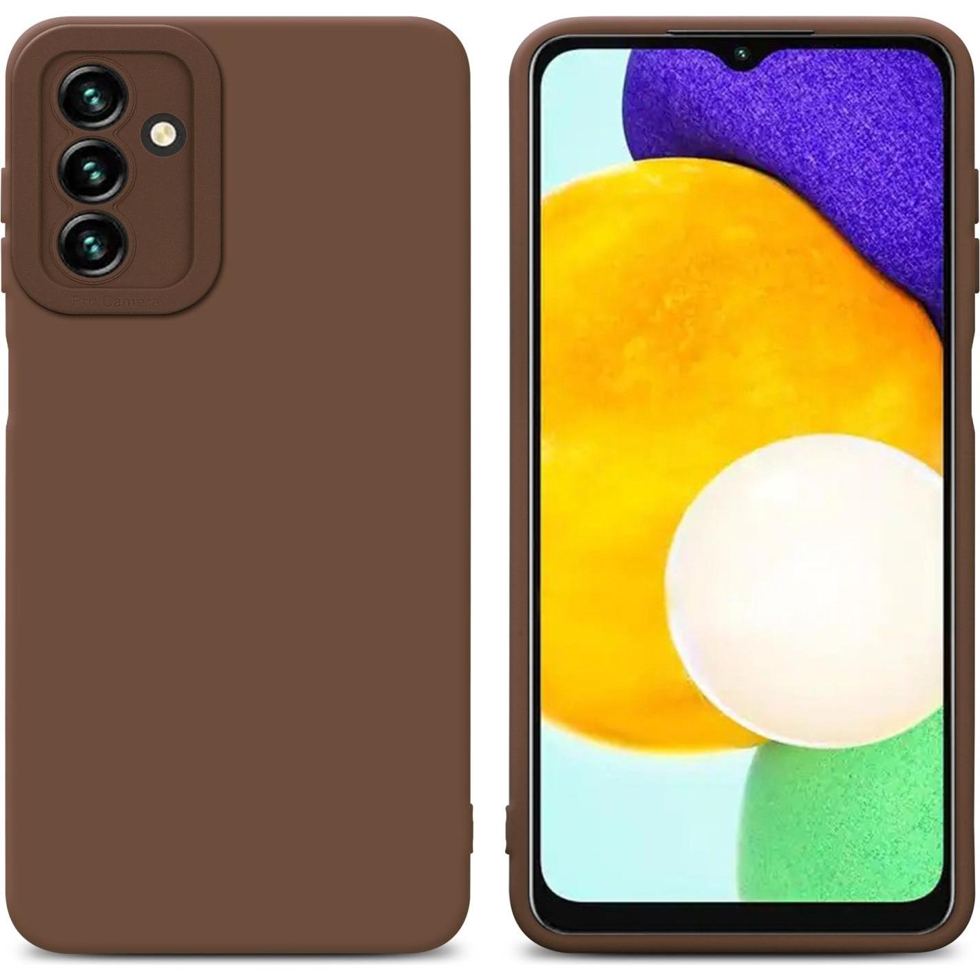 Cadorabo Hülle für Samsung Galaxy A13 5G im TPU Fluid LM162 Style (Samsung Galaxy A13 5G), Smartphone Hülle, Braun