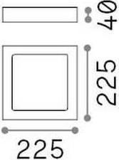 Actual product image Ideal lux UNIVERSAL LED ceiling light 19W white warm white 138640 (1950 lm)