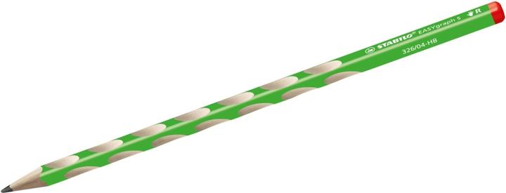 Image du produit STABILO Crayon triangulaire étroit pour droitiers - EASYgraph S en vert - Pack de 12 - Dureté H (2.20 mm, HB, 12 x)