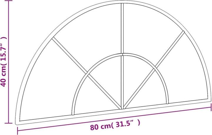 Immagine prodotto vidaXL Wandspiegel (80 x 40 cm)