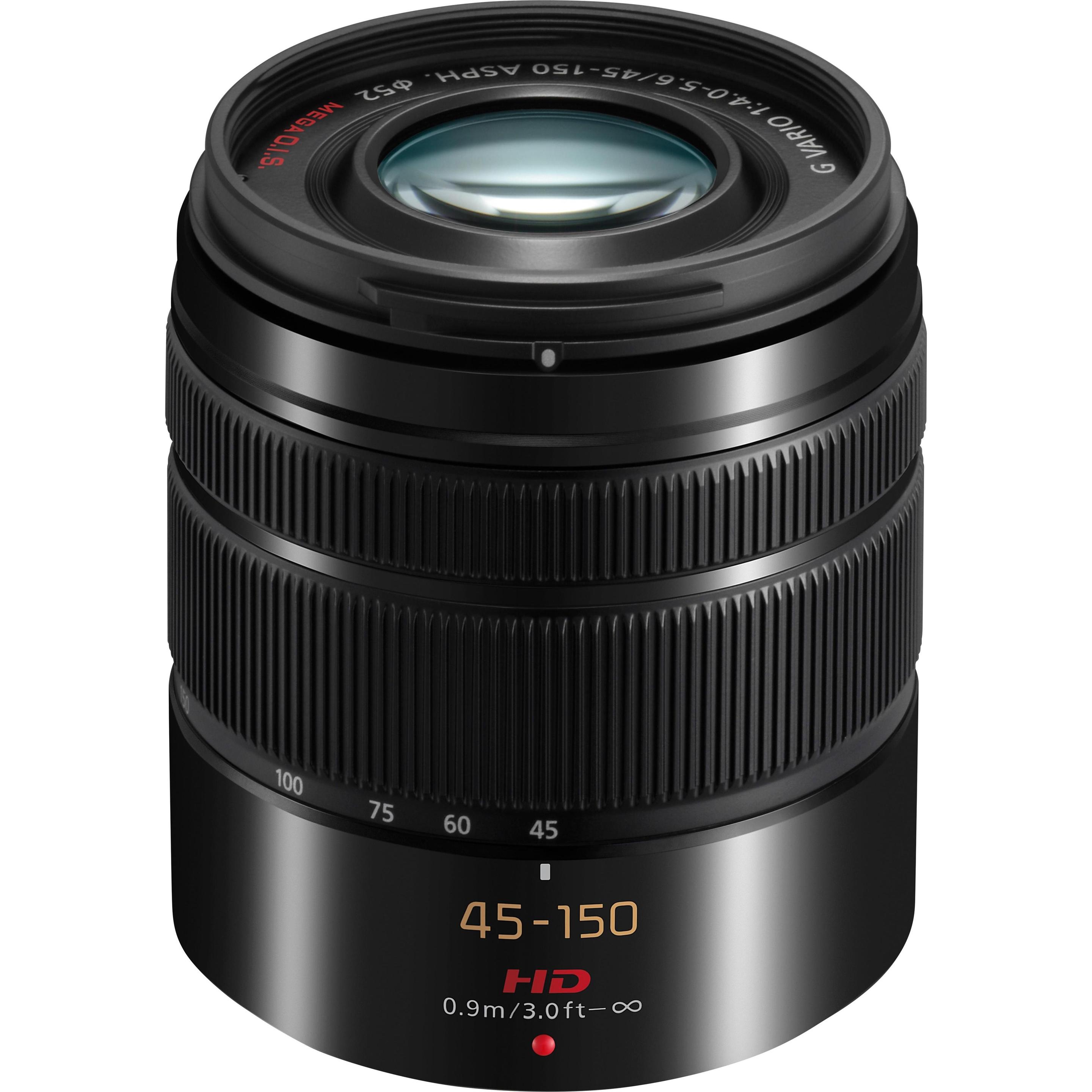 Panasonic LENS G 45-150MM Black (Micro Four Thirds, Vollformat), Objektiv, Schwarz