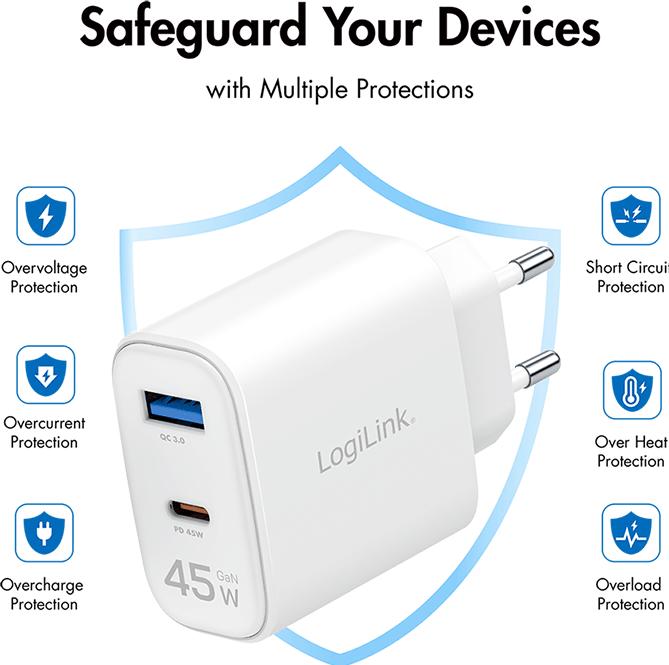 Productafbeelding LogiLink Prüfen (45 W, 2 ports)